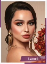 لنز لازورد(طوسی سبز روشن بدون دور)