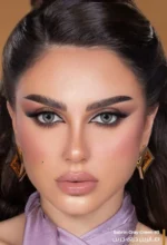 لنز صابرین گری گرین(طوسی سبز یشمی دور دار)